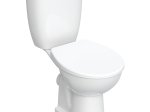 Klozetas KOLO Topaz, pastatomas, dvigubas nuleidimas 3/6 L, horizontalus nuotakas, lėtai nusileidž. duroplasto dangtis, K99008000, K99035000
