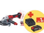 Akumuliatorinis kampinis šlifuoklis EINHELL TE-AG 18/150 BL, Li-Solo, pjovimo diskas 150 mm, maks. pjovimo gylis 40 mm, be akumuliatoriaus ir kroviklio