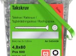 Stogo sraigtai ESSVE, 4,8 x 80 mm, sidabro ruspertas, 500 vnt.