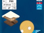Šlifavimo lapeliai BOSCH C470, D=125 mm, K80, 5 vnt.