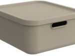 Daiktadėžė ROTHO Albula, 20 l, su dangčiu, rusvos sp.
