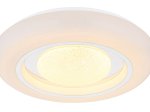 Lubinis LED šviestuvas GLOBO Burro, 18W, RGB 3W, 230V, 1890lm, 2700-6500K, (kompl. 2xAAA, pultas), dimer., atmintis, vaivorykšt., baltas, 390x80mm, 41369-18