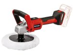 Akumuliatorinis poliruoklis EINHELL CE-CP, 18/180 Li, 18 V, Li-ion, be akumuliatoriaus, poliravimo diskas 180 mm., svoris 1,28 kg
