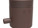 Lietaus rinktuvas su filtru MARLEY, perpildymo stabdžiu ir žarnos jungtimi, 85-105 mm, rudos spalvos, 079639