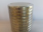 Užsukami dangteliai, 82 mm, auksiniai, 10 vnt.