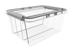 Daiktadėžė PLAST TEAM Pro Box, su dangčiu, skaidri, 29 x 18,5 x 39 cm, 14 l