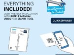 Dušo komplektas su termostatu GROHE QuickFix Vitalio Start 250 Flex, 250mm dušo galva,110mm rank. dušeliu, virštinkinė, taupanti vandenį, chromas, 26677001