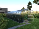 Šiltnamis KLASIKA Arkinis, 36 m2, su pamatu ir 6 mm polikarbonatine danga, 3 x 12 m, arkos formos
