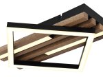 Pakabinamas LED šviestuvas GLOBO Obrien, 19W, 3000K, 230V, 1020lm, MDF tamsus medis, atminties funkcija, 330 x 310 x 75 mm