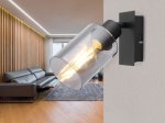 Kryptinis šviestuvas GLOBO Hadera, E27, 1 x 40W, 230V, dūmų sp. stiklas, 90x200x180 mm