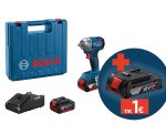 Akumuliatorinis veržliasukis BOSCH Professional GDS 18 V-350, 18 V, komplekte 2 x 4,0 Ah akumuliatoriai ir kroviklis, 06019M5021