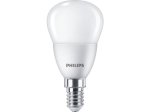 LED lempa PHILIPS, 5W (=40W), E14 P45 burbuliukas, 220-240V, 2700K, 470 lm, matinė
