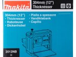 Reismusinės obliavimo staklės MAKITA 2012NB, galia 1650 W