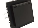 Kištukinis lizdas TOPE Bora, 1 vietos, įleidžiamas, juodos sp., su įžeminimu, IP44, 16 A, 250 V, 500900038