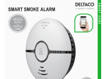 Išmanusis dūmų detektorius DELTACO Smart Home Sh-Ws03, magnetinis, WiFi, valdomas su programėle, šviesa ir garsas, baltos sp.