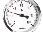 Termometras FERRO, 1/2", 63 mm, ašinis, T63120A, T63120A
