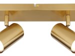 Kryptinis šviestuvas GLOBO Robby, GU10, 2 x 25W, 230V, aukso sp., 260x60x120 mm