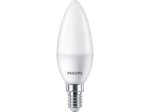 LED lempa PHILIPS, 5W (=40W), E14 B35 žvakė, 220-240V, 2700K, 470 lm, matinė