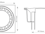 Trapas ACO, 20x20cm, iš ABS plastiko, juodas, su vert. 110mm ištekėjimu, 1,4 l/s, A15, 310094