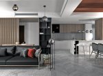 Pakabinamas šviestuvas SEARCHLIGHT Amsterdam, 3LT, E27, 3x60W, AXPxG 241x146x30 cm, juodos sp. metalas ir dūminis stiklas, 1023-3SM