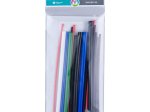 Termoizoliacinių vamzdelių rinkinys DPM, 15 vnt., po 15 cm, 1,6 mm, 2,4 mm, 3,2 mm, 4,6 mm ir 6,4 mm, po 3 vnt.