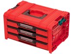 Įrankių dėžė su 3 stalčiais QBRICK Pro 2.0 Expert Red, 45 x 31 x 24 cm