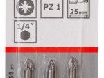 Sukimo antgaliai BOSCH Pz, 1/L=25, 3 vnt., Extra Hart