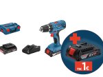 Akumuliatorinis suktuvas BOSCH Professional GSR 18V-21, komplekte 2x 2.0 Ah, 18 V akumuliatoriai ir kroviklis GAL 1820