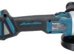 Akumuliatorinis kampinis šlifuoklis MAKITA DGA511Z, 18 V, ø125mm, apsukos 3,000-8,500, be akumuliatorių ir kroviklio