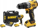 Akumuliatorinis smūginis gręžtuvas DEWALT DCD706D2-QW, 12 V, komplekte 2x2,0 Ah akumuliatoriai ir kroviklis
