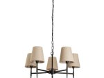 Pakabinamas šviestuvas SEARCHLIGHT Gothic, E14, 5 x 60W, 230V, 660 x 660 x 340 mm, maksimalus aukštis 1300 mm, 30690-5BK