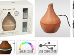 Oro drėkintuvas, 5W, aukštis 155 mm, pridėti 2 x 10ml aliejai, USB laidas, rudos sp.
