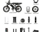 Elektrinis dviratis Sponge Scrambler Fat bike 700W, 48V 15Ah ličio jonų baterija, 80km, juodas 