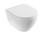 Klozetas VENTO HUGGE, pakabinamas, berėmis, "Tornado" vandens nuleidimas, lėtai nusileidžiantis dangtis