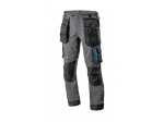 Kelnės HOGERT WORKWEAR Tauber, audinys 92% poliamidas, 8% elastanas, pilka spalva, L (52) dydis, CE