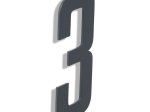 Namo numeris 3, 150 mm, antracito sp, nerūdijantis plienas