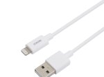 Įkrovimo laidas DELTACO IPLH-401, USB-A -Lightning, Mfi, Apple C189, 1 m, baltos sp.