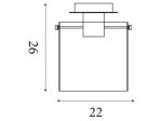 Pakabinamas šviestuvas SEARCHLIGHT Sweden, E27, 1 x 60W, 230V, 220 x 220 x 260 mm, 88911-1MO