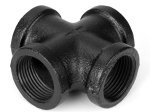 Dekoratyvinė jungtis RUSTICLINE, 3/4", skersmuo 25 mm, 4 skylės, RT-9, juodos sp.