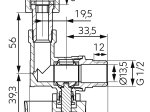 Kampinis rutulinis ventilis su laisvąja veržle FERRO KFM1SGPK, išorinis–vidinis sriegis, drugelio formos rankena po korp., 1/2", KFM1SGPK