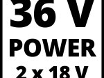 Akumuliatorinis perforatorius EINHELL HEROCCO 36/28, 36 V, bešepetėlis variklis, smūgio energija 3,2 J, be akumuliatorių ir kroviklio, lagaminas