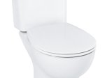 Klozetas GROHE BAU CERAMIC, pastatomas, tyliai nusileidžiantis dangtis su lengvo nuėmimo f-ja, berėmis, horizontalus nubėgimas, įvadas karinis/dešninis, vandens nuleidimas 3/6 L, baltas, 39496000