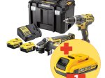 Akumuliatorinis suktuvas ir kampinis šlifuoklis DEWALT, DCK2020P2T-QW, 18 V, 2 x 5,0 Ah akumuliatoriai, kroviklis, lagamine