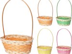 Krepšelis, 4 skirtingos sp., bambukas, 24 x 20 x 20 cm