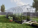 Šiltnamis KLASIKA Standart, 15 m2, su pamatu ir 6 mm polikarbonatinė danga, 2,5 x 6 m, lašo formos