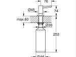 Muilo dozatorius GROHE COSMOPOLITAN, įleidžiamas, nerūdijančio plieno spalva, 40535DC0