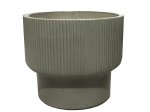 Keraminis lauko vazonas Oliva III, žalios sp., 42 x 42 x 38 cm.
