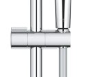 Dušo komplektas GROHE QUICKFIX VITALIO COMFORT 110, 3-srovių dušelis, stovas ir žarna, chromo spalva, klijuojamas arba prisukamas, 26096001