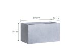 Keraminis lauko vazonas Grau I, pilkos sp., 59 x 30 x 31 cm.