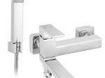 Vonios maišytuvas FERRO Staccato, su lankstomu snapu, dušo komplektu, chromuotas, BSD11R